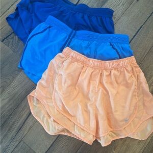 Blue and Peach Athletic Shorts Set